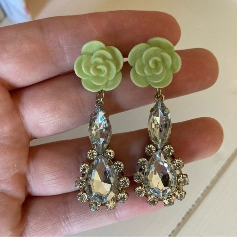 Enamel and Crystal Earrings‎